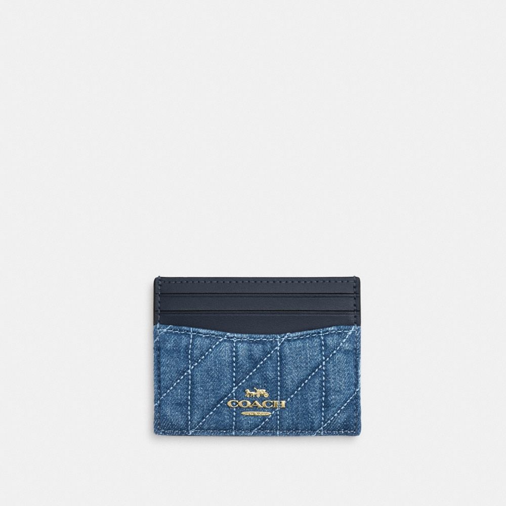 Coach Outlet Slim ID Card Case In Regenerative Cotton With Quilting - Preorder