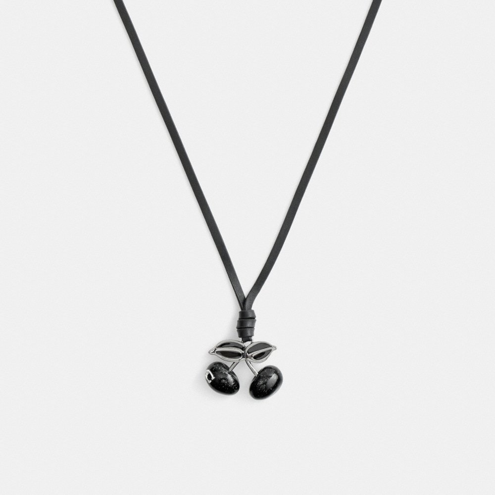 Coach Cherry Leather Necklace - Preorder