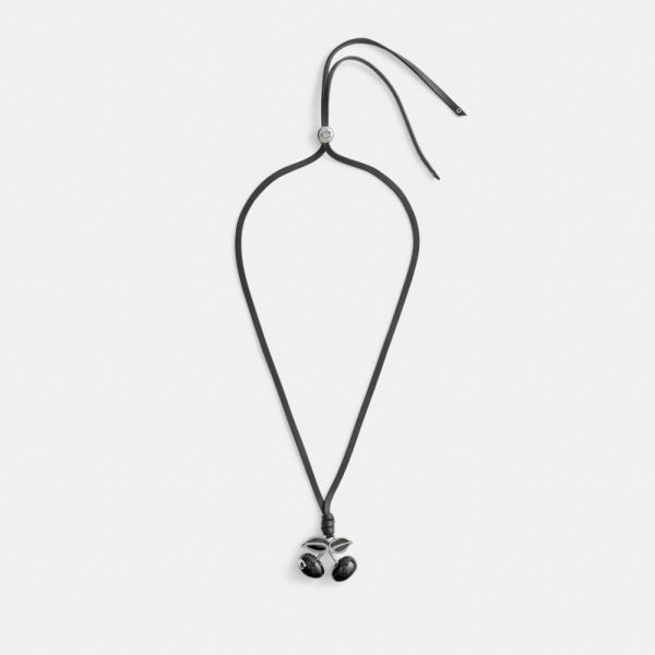 Coach Cherry Leather Necklace - Preorder