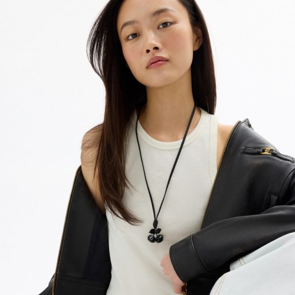 Coach Cherry Leather Necklace - Preorder