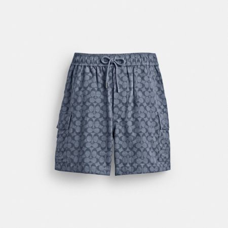 Coach Outlet Signature Camp Shorts - Preorder — Navy