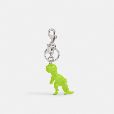 Coach Outlet T-Rex Bag Charm - Preorder — Silver/Green