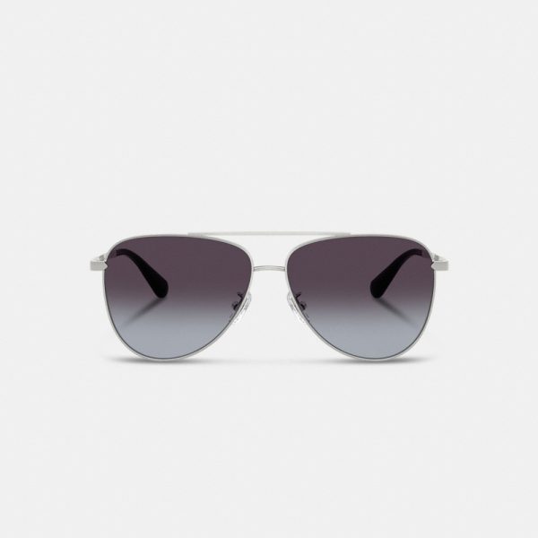 Coach Outlet C Hardware Metal Pilot Sunglasses - Preorder