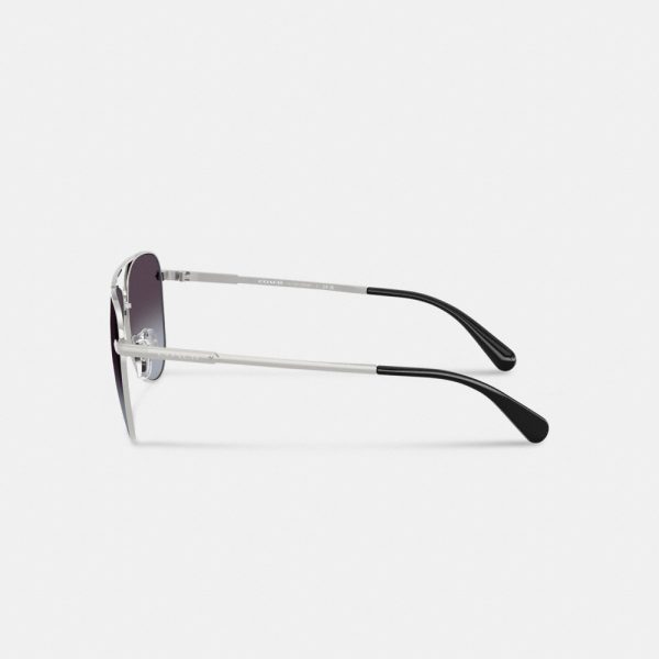 Coach Outlet C Hardware Metal Pilot Sunglasses - Preorder