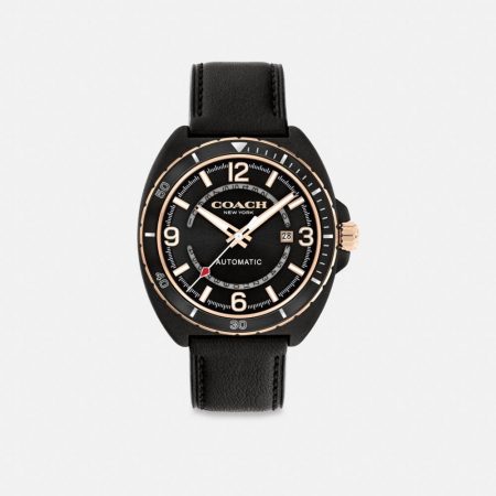 Coach Charter Automatic Watch, 44MM - Preorder — Black