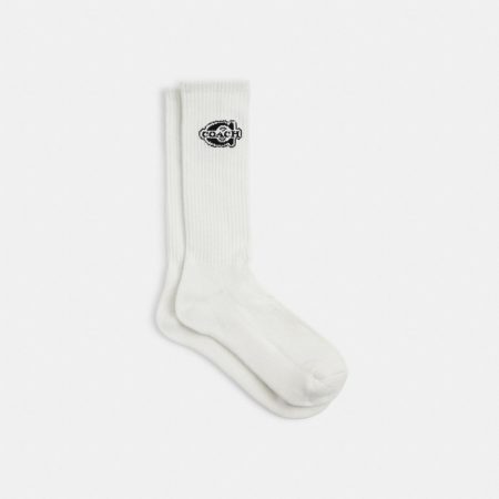 Coach Soho Calf Socks - Preorder — Chalk