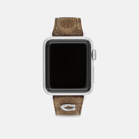 Coach Apple Watch® Strap, 38MM, 40MM And 41MM - Preorder — Tan