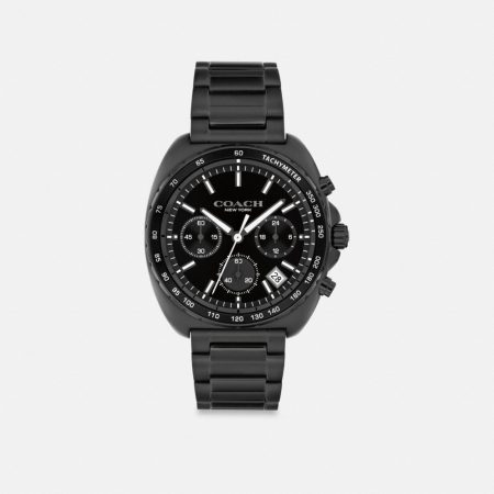 Coach Charter Chronograph Watch, 39MM - Preorder — Black