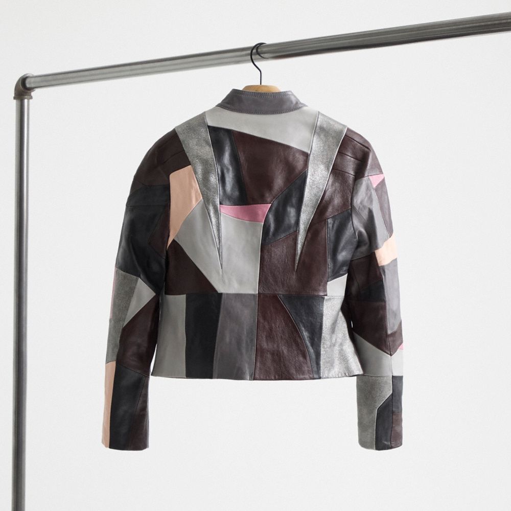 Coach Restored Leather Patchwork Racer Jacket - Preorder