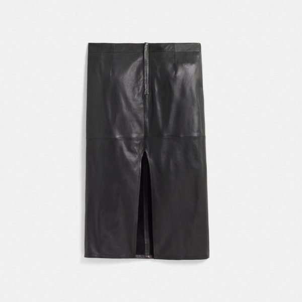 Coach Restored Heritage C Long Leather Skirt - Preorder