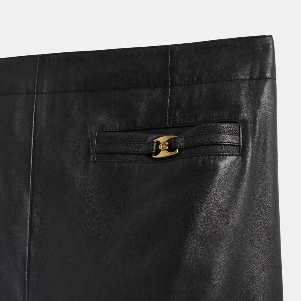 Coach Restored Heritage C Long Leather Skirt - Preorder
