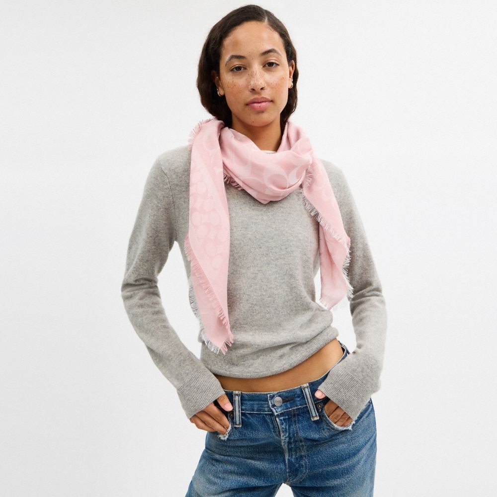 Coach Outlet Signature Oversized Square Scarf - Preorder