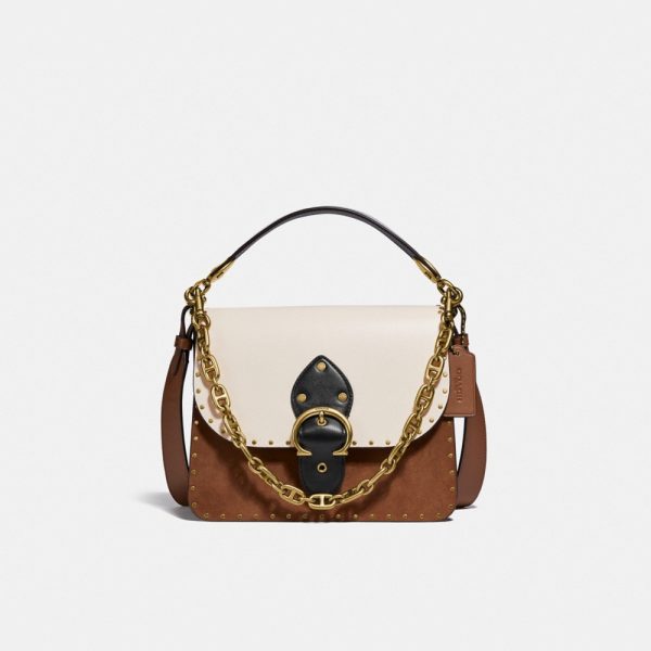 Coach Restored Beat Shoulder Bag In Colorblock With Rivets - Preorder