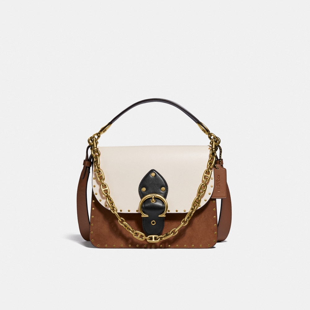 Coach Restored Beat Shoulder Bag In Colorblock With Rivets - Preorder