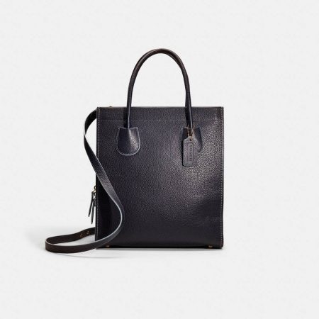 Coach Restored Cashin Carry Tote 29 - Preorder — Brass/Midnight Navy