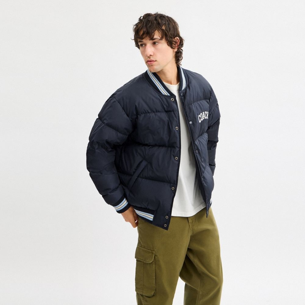 Coach Outlet Varsity Down Jacket In Recycled Polyester - Preorder