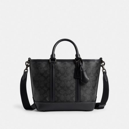 Coach Metropolitan Carryall Bag 22 In Signature Canvas - Preorder — Charcoal