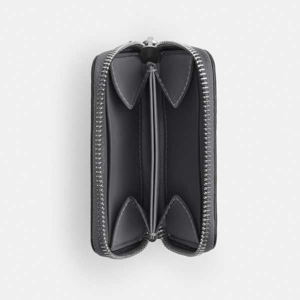 Coach Small Zip Around Card Case In Signature Canvas - Preorder