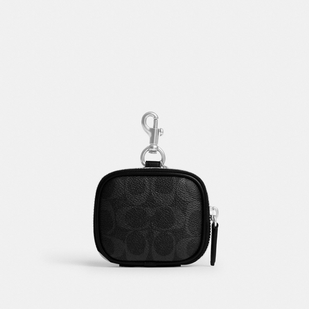 Coach Clip On Pouch In Signature Canvas - Preorder