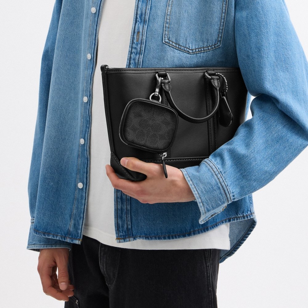 Coach Clip On Pouch In Signature Canvas - Preorder
