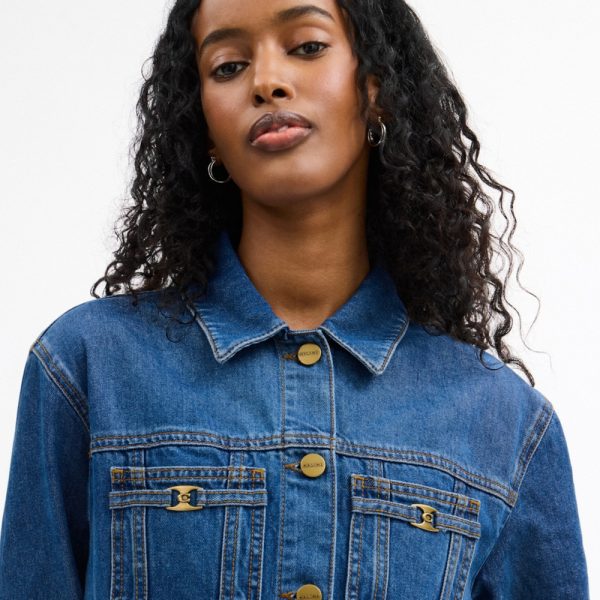 Coach Outlet Long Sleeve Denim Dress In Organic Cotton - Preorder