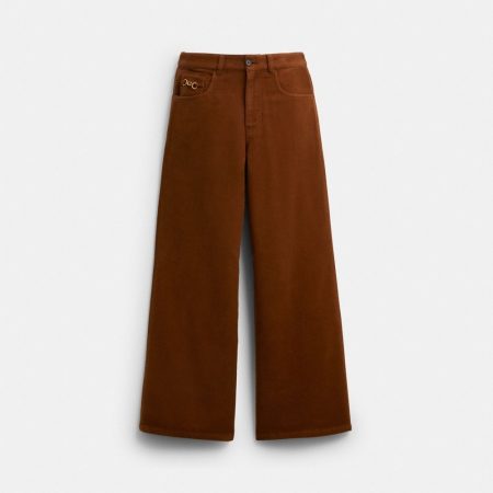 Coach Outlet Moleskin Pants - Preorder — Medium Brown