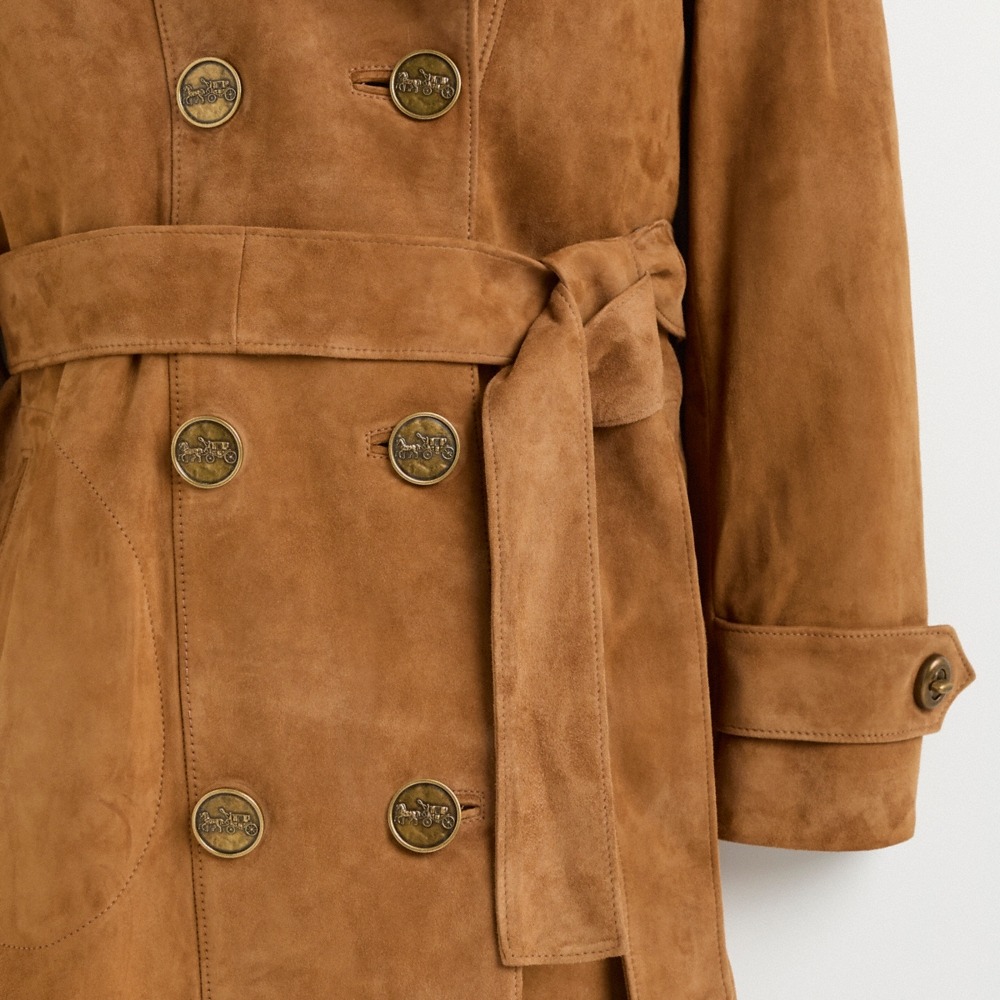 Coach Restored Suede Trench Coat - Preorder