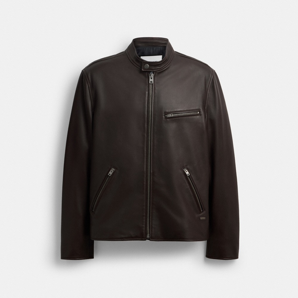 Coach Outlet Leather Racer Jacket - Preorder