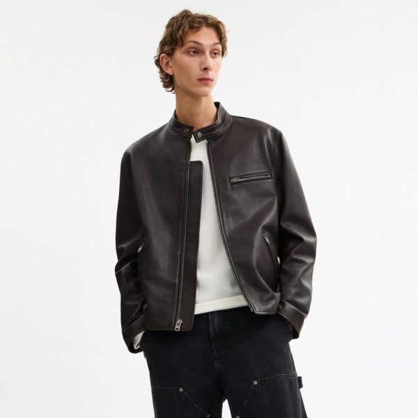 Coach Outlet Leather Racer Jacket - Preorder