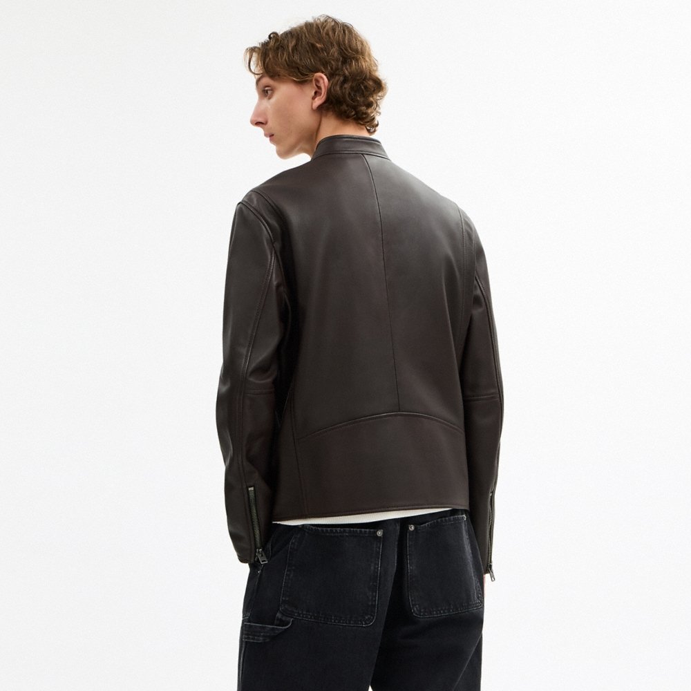 Coach Outlet Leather Racer Jacket - Preorder