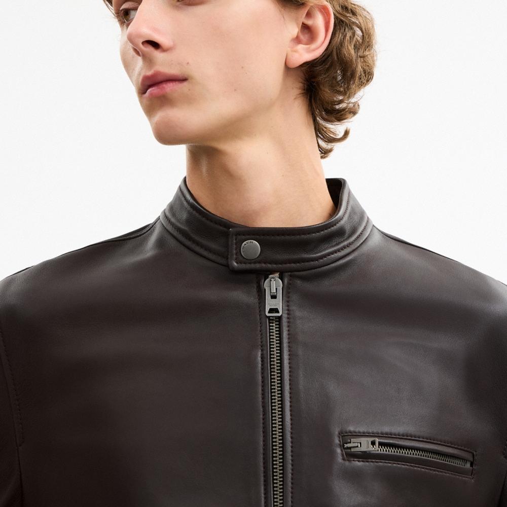 Coach Outlet Leather Racer Jacket - Preorder