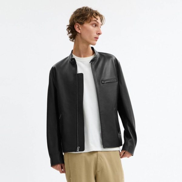 Coach Outlet Leather Racer Jacket - Preorder