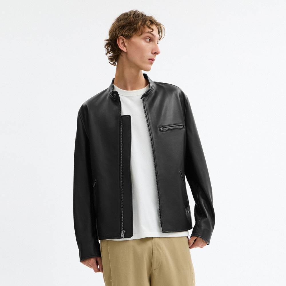 Coach Outlet Leather Racer Jacket - Preorder