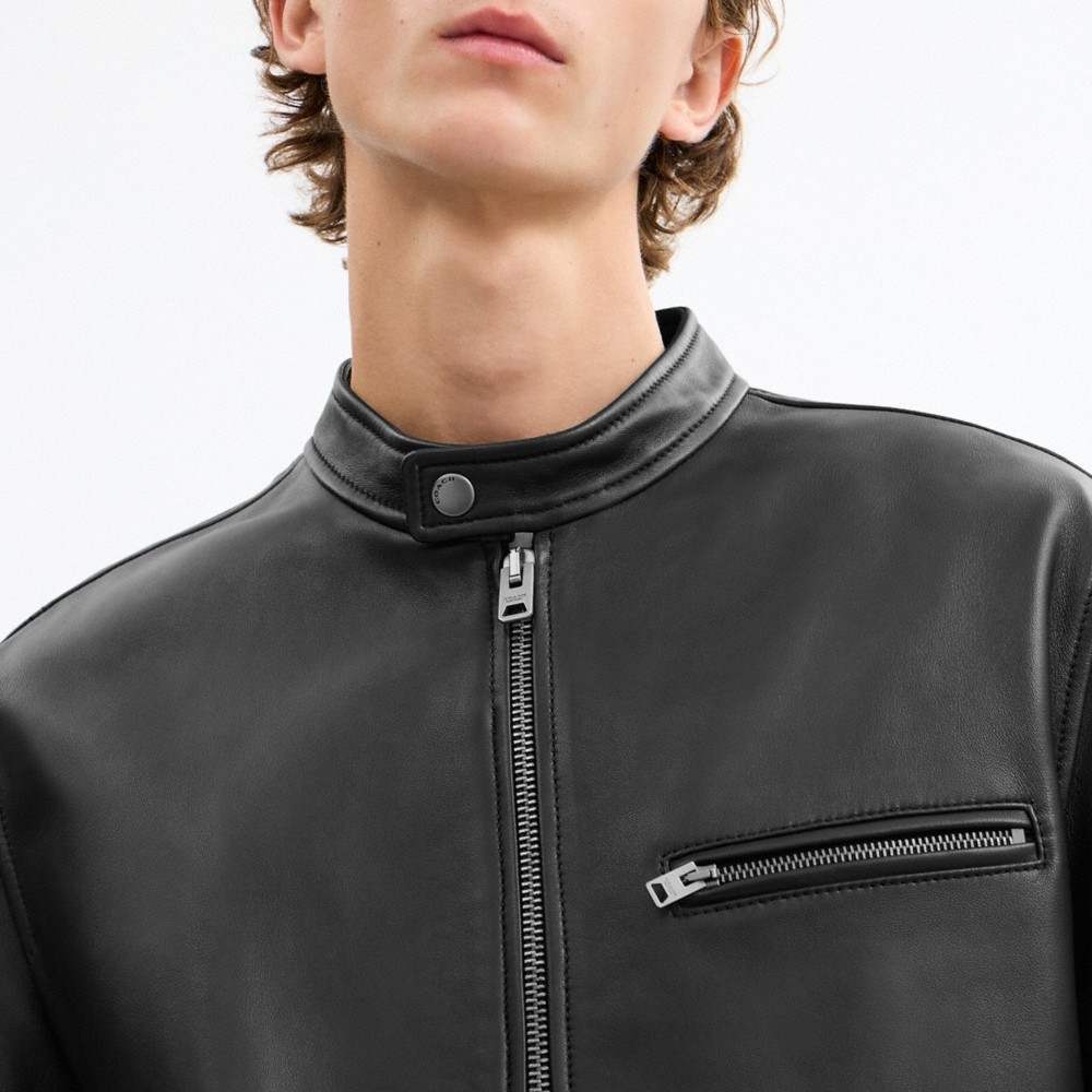 Coach Outlet Leather Racer Jacket - Preorder