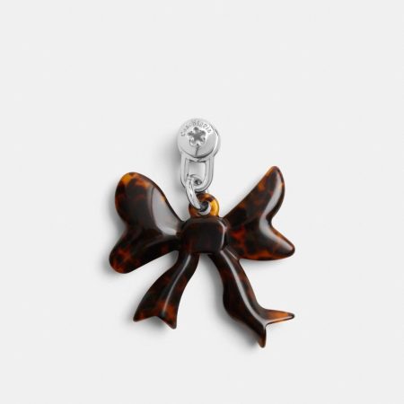 Coach Outlet Bow Bag Charm With Screwback - Preorder — Brown/Multi