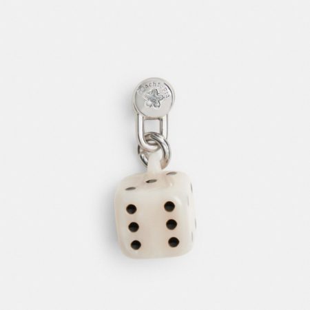 Coach Outlet Dice Bag Charm - Preorder — Chalk/Black Multi