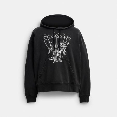 Coach Outlet T-Rex Hoodie - Preorder — Washed Black