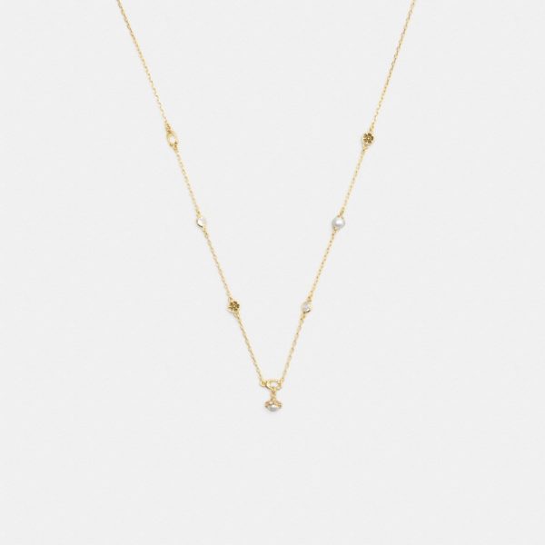 Coach Outlet Pearl Charm Necklace - Preorder