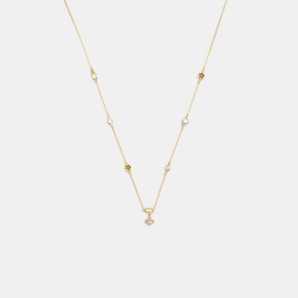 Coach Outlet Pearl Charm Necklace - Preorder