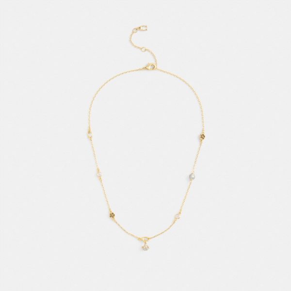 Coach Outlet Pearl Charm Necklace - Preorder