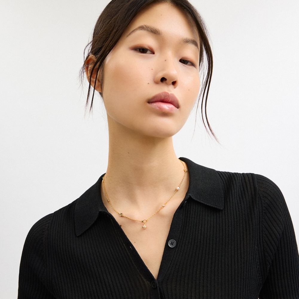 Coach Outlet Pearl Charm Necklace - Preorder