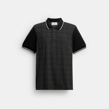 Coach Outlet Signature Polo - Preorder — Charcoal Signature