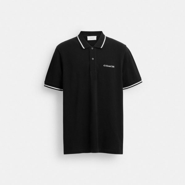 Coach Outlet Signature Trim Polo In Organic Cotton - Preorder