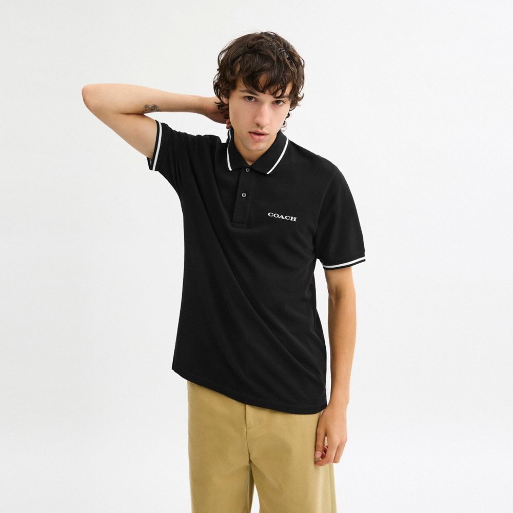 Coach Outlet Signature Trim Polo In Organic Cotton - Preorder - Image 7