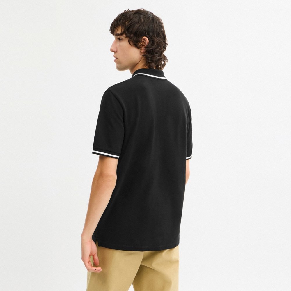 Coach Outlet Signature Trim Polo In Organic Cotton - Preorder - Image 8