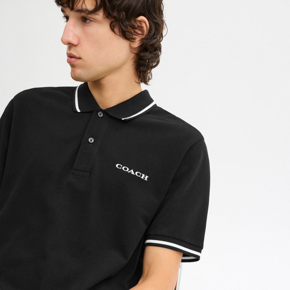 Coach Outlet Signature Trim Polo In Organic Cotton - Preorder - Image 9