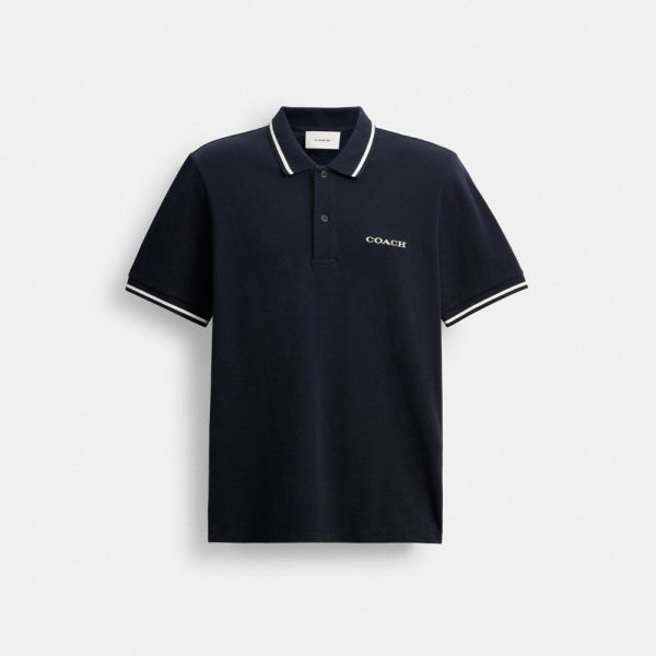 Coach Outlet Signature Trim Polo In Organic Cotton - Preorder