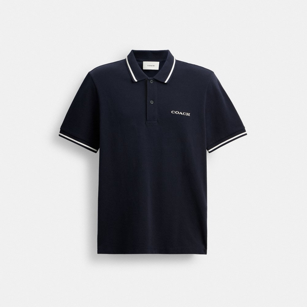 Coach Outlet Signature Trim Polo In Organic Cotton - Preorder - Image 3