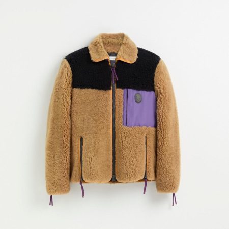 Coach Restored Colorblock Shearling Jacket - Preorder — Burnt Sienna