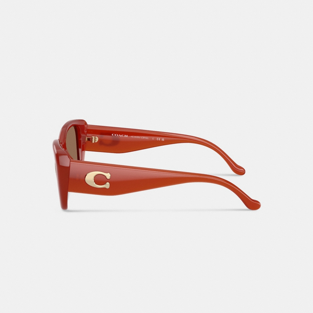 Coach Maxi Sculpted C Oversized Rectangle Sunglasses - Preorder